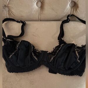 AGENT PROVOCATEUR Black Lace Trim Bra